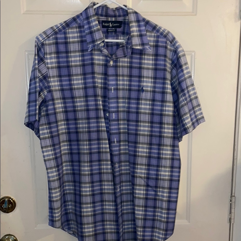 Ralph Lauren Men's Blue Plaid Shirt